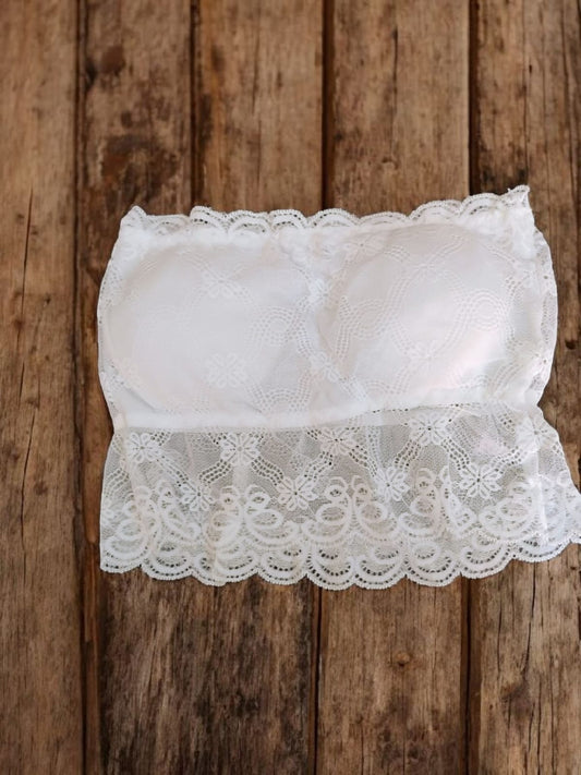 Bandeau (top)  encaje con copa